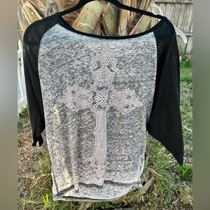 Sheer baseball T-Shirt